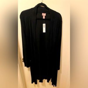 Chico’s Size 2 Black Long Cardigan